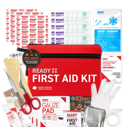 Ready First Aid 107 Piece First Aid Kit - Camping, First Aid Kit, Camping Essentials, Hiking, Home Essentials, Car Emergency Kit, Hiking Gear, First Aid Kit Travel, Car Essentials, Survival Stuff 🍁 All In One Marketplace Canada