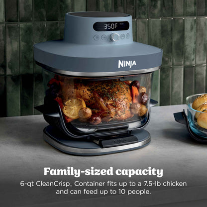 Ninja Crispi Pro 6-in-1 Glass Air Fryer | 6qt & 2.5qt Glass Containers with Storage Lids | Non-Toxic | Meal Prep, Microwave, Freezer & Dishwasher Safe | Air Fry, Bake & More | Cyberspace | AS101CCY 🍁 All In One Marketplace Canada