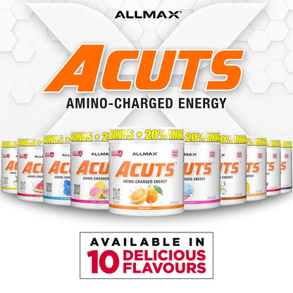 ALLMAX ACUTS Amino Energy Powder with Amino Acids Supplement, Grape, 36 Servings, Caffeine, Green Coffee Extract, 2000 mg Taurine, L-Carnitine, Sugar Free, Gluten & Dye Free, Amino Acid Drink 🍁 All In One Marketplace Canada