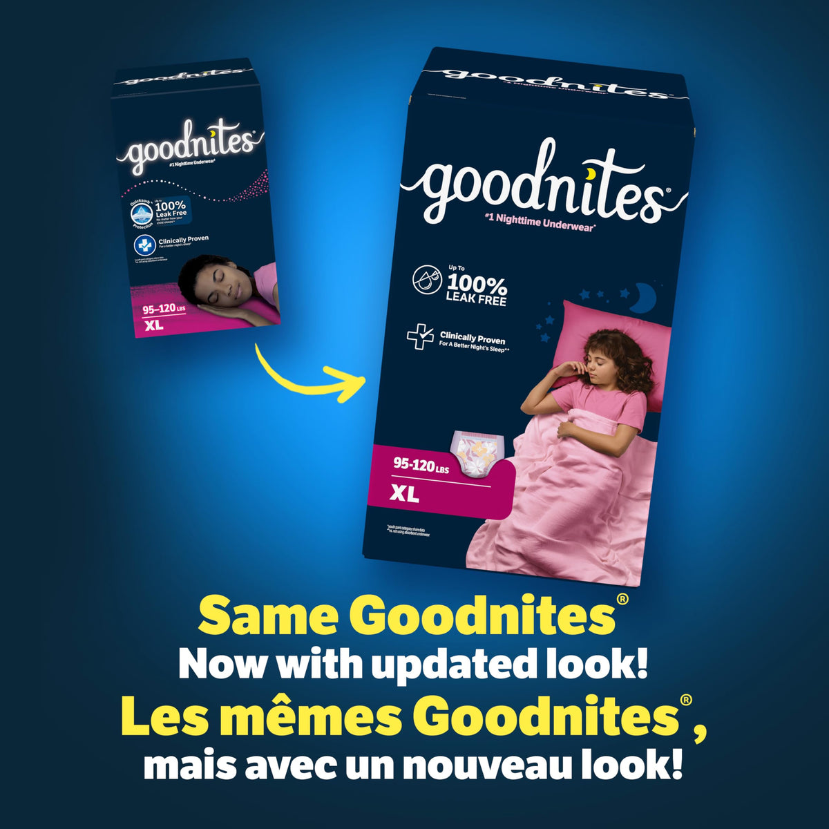 GoodNites Girls' Nighttime Bedwetting Underwear, Large (68-95 lbs), 75 Ct 🍁 All In One Marketplace Canada