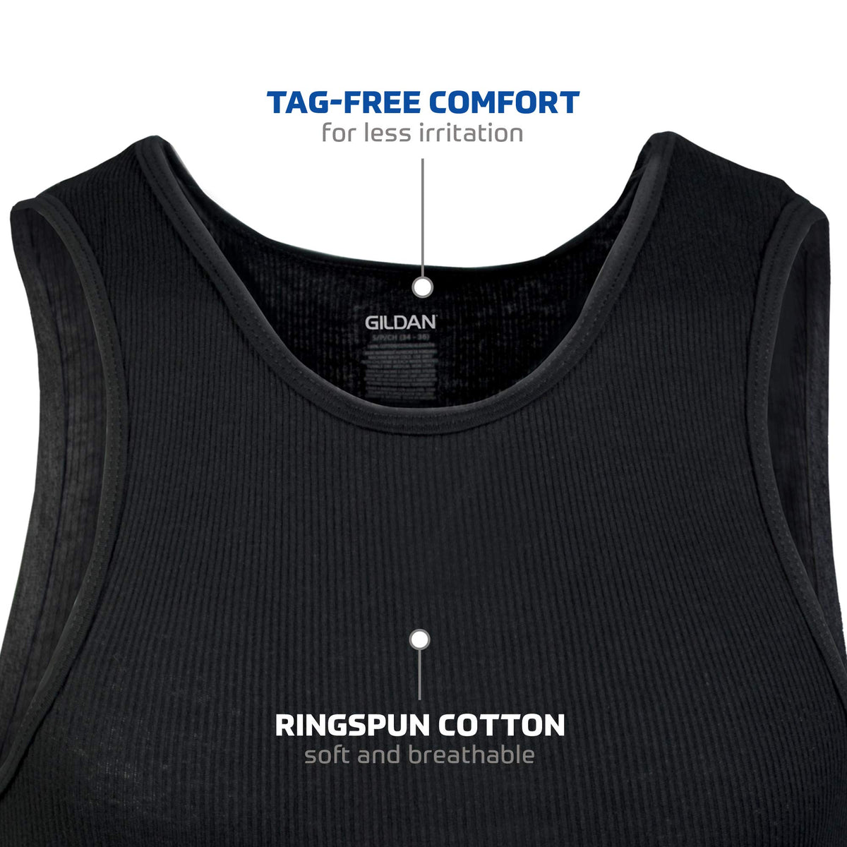 Gildan Men's A-Shirts Tanks Multipack, Black/Sport Grey/Charcoal (5-Pack), X-Large 🍁 All In One Marketplace Canada