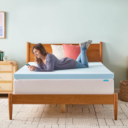 Linenspa 3 Inch Memory Foam Mattress Topper, Gel Infused RV Queen Mattress Topper, CertiPUR-US Certified 🍁 All In One Marketplace Canada