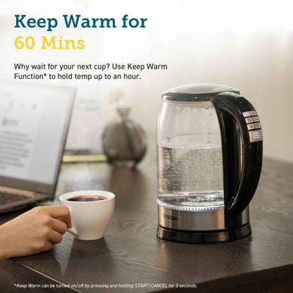 Cosori Electric Kettle, 6 Temperature Presets, 1.7L Glass Tea Kettle, Black 🍁 All In One Marketplace Canada