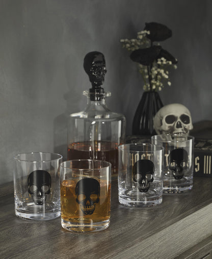 Oneida Vintro Halloween Skeleton 5-Piece Whiskey Glass Set