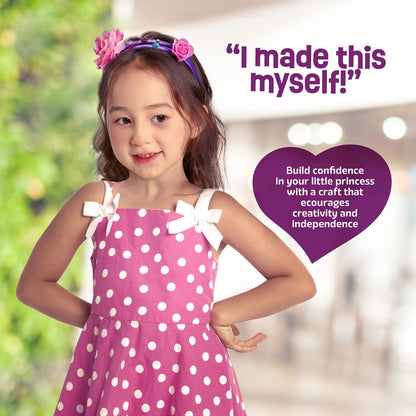 Headband Making Kit for Girls - Make Your Own Fashion Headbands for Kids - DIY Hair Accessories Set - Arts & Crafts Gift for Ages 5-12 Year Old Girl - Little Children's Art & Craft Gifts 🍁 All In One Marketplace Canada