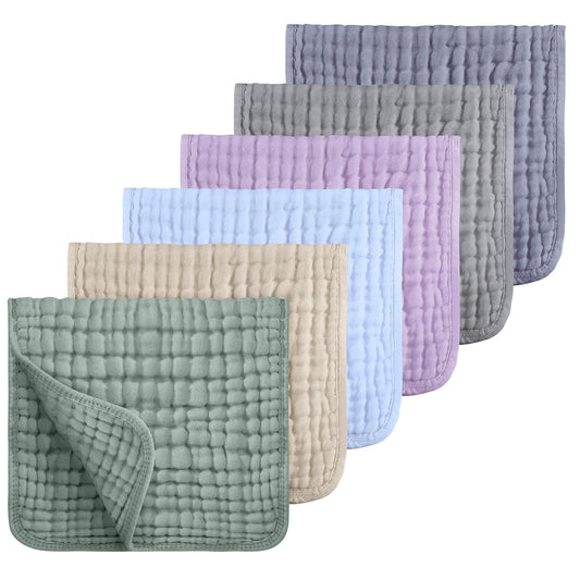 Looxii Muslin Burp Cloths 6 Pack 100% Cotton Muslin Cloths Large 20''x10'' Extra Soft Absorbent Burping Cloth for Baby Boys and Girls (Multicolor) 🍁 All In One Marketplace Canada