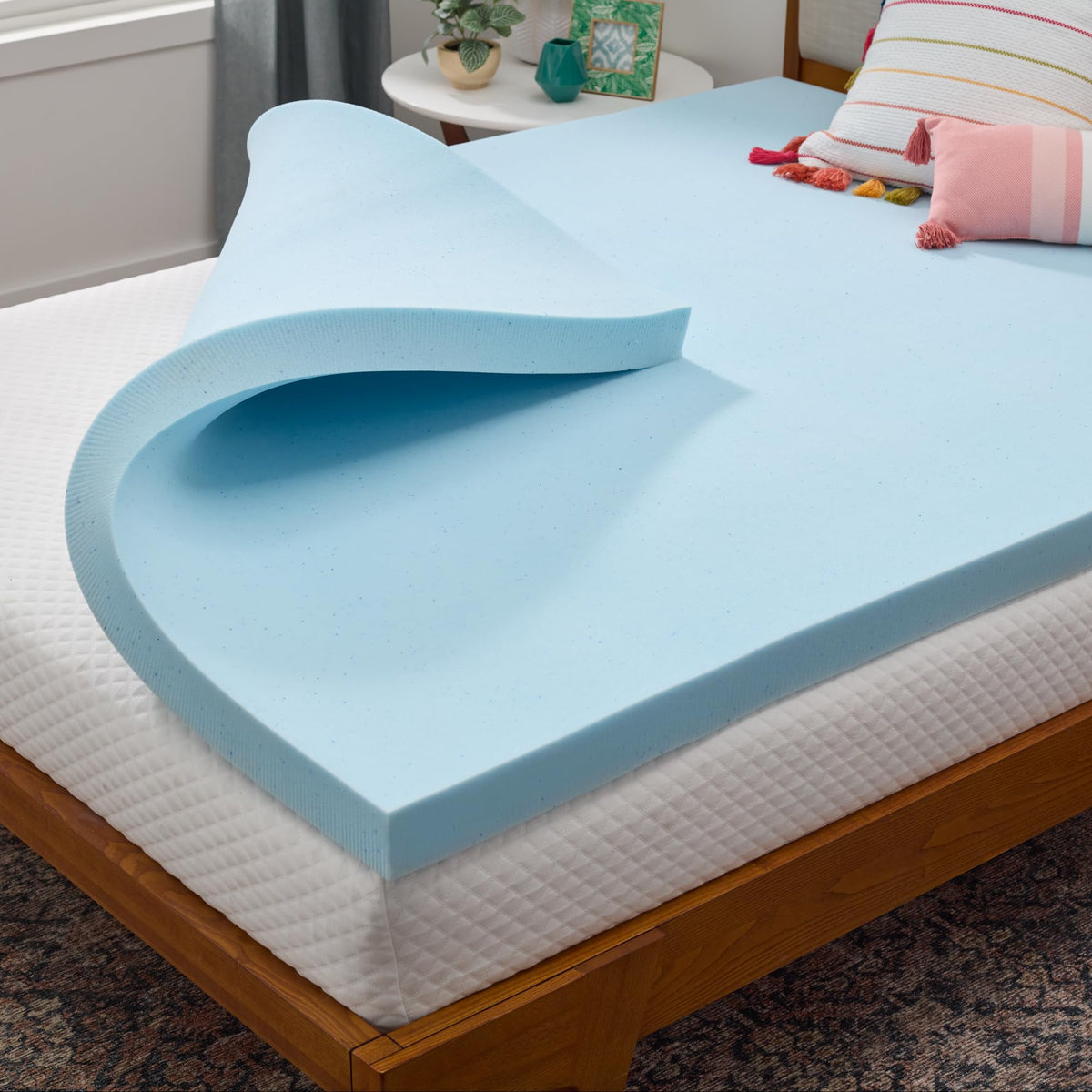 Linenspa 3 Inch Memory Foam Mattress Topper, Gel Infused Twin XL Mattress Topper, CertiPUR-US Certified, Topper Only 🍁 All In One Marketplace Canada