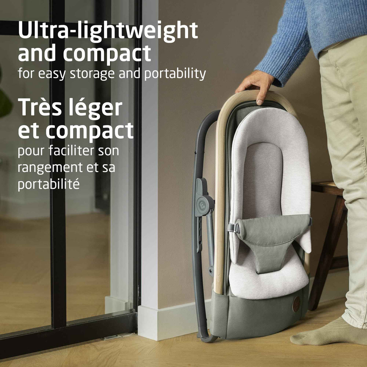 Maxi-Cosi 2-in-1 Kori Rocker, folds flat, travel, washable fabrics, Classic Green 🍁 All In One Marketplace Canada