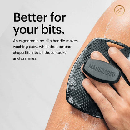MANSCAPED® The Body Buffer Premium Silicone Scrubber for Nourishing, Cleaning & Exfoliating Your Skin - Lather Boosting Bristles with Ergonomic No-Slip Handle, Long-Lasting & Easy to Clean (1-Pack) 🍁 All In One Marketplace Canada