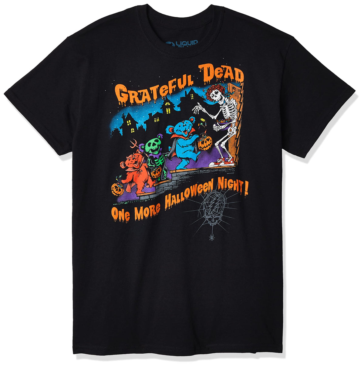 Liquid Blue Grateful Dead One More Halloween Night T-Shirt, Black, XX-Large