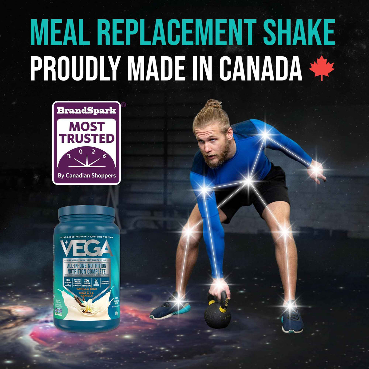 Vega Premium All-in-One Nutrition Protein Powder – 20g Plant-Based Vegan Protein, Vitamins & Probiotics, Vanilla Chai, 874g (18 Servings) 🍁 All In One Marketplace Canada
