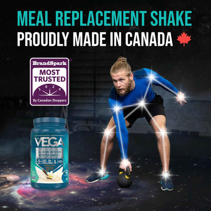 Vega Premium All-in-One Nutrition Protein Powder – 20g Plant-Based Vegan Protein, Vitamins & Probiotics, Vanilla Chai, 874g (18 Servings) 🍁 All In One Marketplace Canada