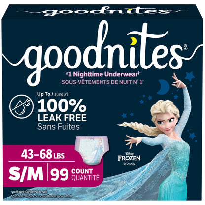 GoodNites Girls' Bedwetting Underwear, Size S/M (43-68 lbs), 99 Ct 🍁 All In One Marketplace Canada