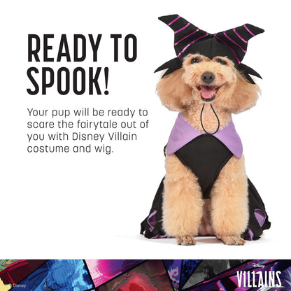 Disney for Pets Halloween Villains Maleficent Costume -XX-Large| Villains Halloween Costumes for Dogs, Officially Licensed Dog Halloween Costume, Purple