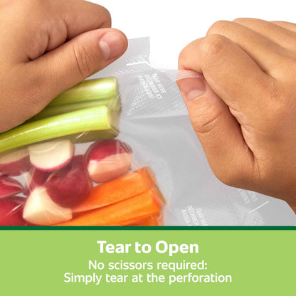 FoodSaver Quart Pre-Cut Vacuum Seal Bags (946 mL), Easy Use, Align to Seal and Tear to Open Vacuum Sealer Food Storage Bags, 43 Pack 🍁 All In One Marketplace Canada