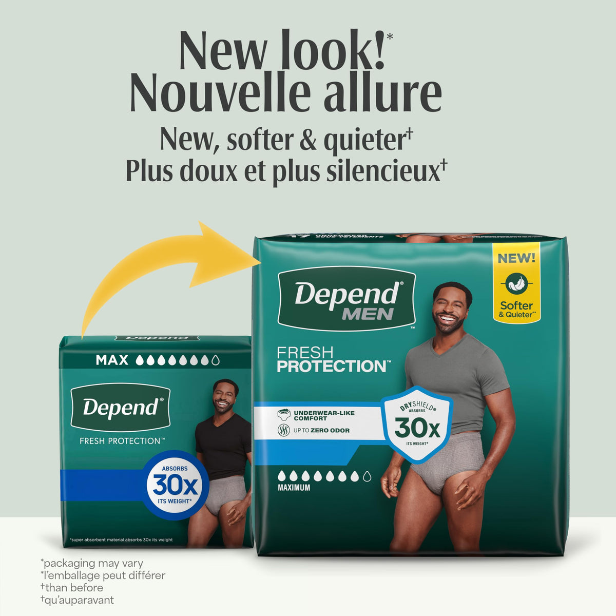 Depend FIT-FLEX Adult Incontinence Underwear for Men, Maximum Absorbency, XL, Grey, 26 Count 🍁 All In One Marketplace Canada