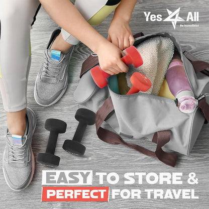 Yes4All Dumbbell Neoprene, poids et haltere, Weight Set, Hand Weights for Women, Dumbbells Pair, Free Weights (D. Red - 9lbs) 🍁 All In One Marketplace Canada