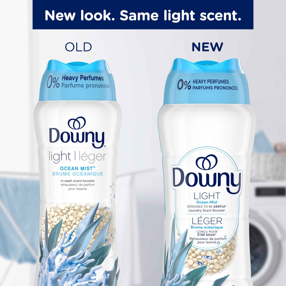 Downy Light Laundry Scent Booster Beads, Ocean Mist Scent, In-wash fabric beads designed to be gentle with a light boost of scent, No Heavy Perfumes, 680 Grams 🍁 All In One Marketplace Canada
