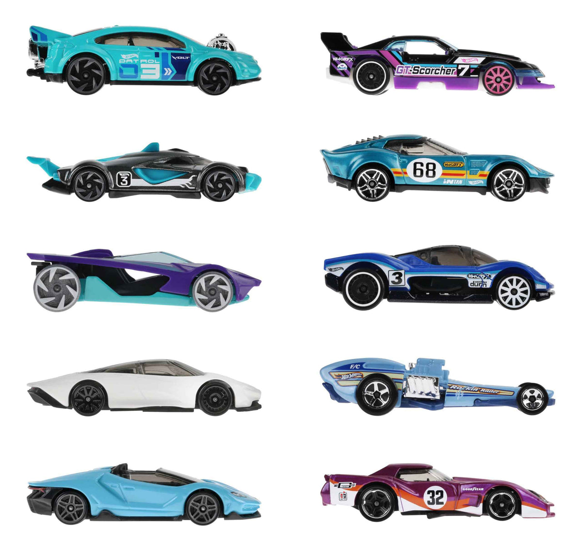 Hot Wheels 10-Pack of Toy Race Cars, Includes 1:64 Scale Corvette, Lamborghini, McLaren & Hot Wheels Originals 🍁 All In One Marketplace Canada