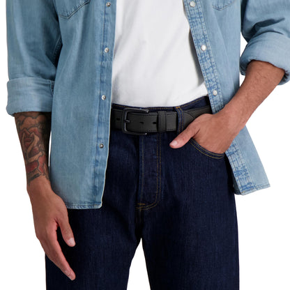 Levi's Casual Belt-Dress for Men Jeans with Thick Strap and Buckle, Matte black, Extra-Large (42-44) 🍁 All In One Marketplace Canada