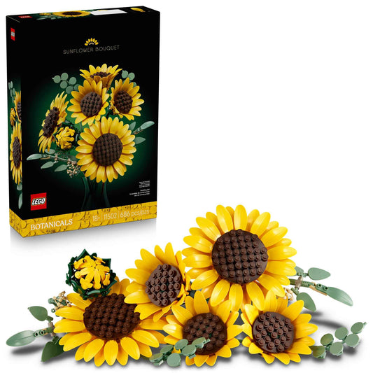 LEGO Botanicals Sunflower Bouquet Building Set for Adults, Ages 18+ - Artificial Flowers for Home Office, Bedroom, or Desk Decor - Gifts for Women & Men - 11502 🍁 All In One Marketplace Canada