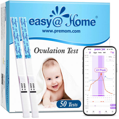 Easy@Home Ovulation Test Strips: 50 Counts LH Test for Women - at Home Surge Detection | Bulk Fertility Predictor Kits (Blue) 🍁 All In One Marketplace Canada