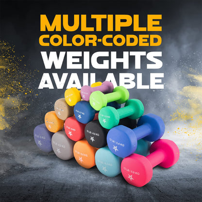 Yes4All Dumbbell Neoprene, poids et haltere, Weight Set, Hand Weights for Women, Dumbbells Pair, Free Weights (Orange - 8lbs) 🍁 All In One Marketplace Canada