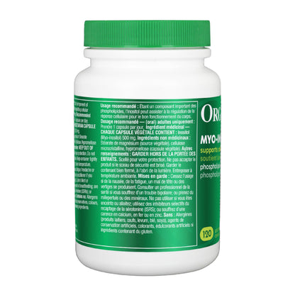Organika Canadian-Made Inositol (Myo-Inositol)- Cellular Response, Mood Balance, Insulin Support, PCOS Management, Menstrual Cycle Regulation - 120vcaps 🍁 All In One Marketplace Canada