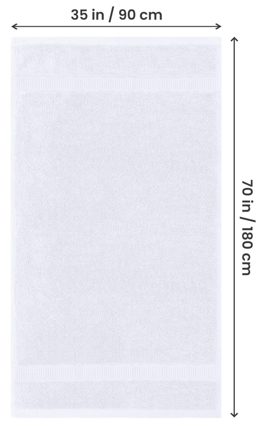 Utopia Towels Luxurious Jumbo Bath Sheet, 35 by 70 Inches, 600 GSM 100% Ring Spun Cotton, Highly Absorbent and Quick Dry Extra Large Bath Towel, Super Soft, White, 2 Pack 🍁 All In One Marketplace Canada