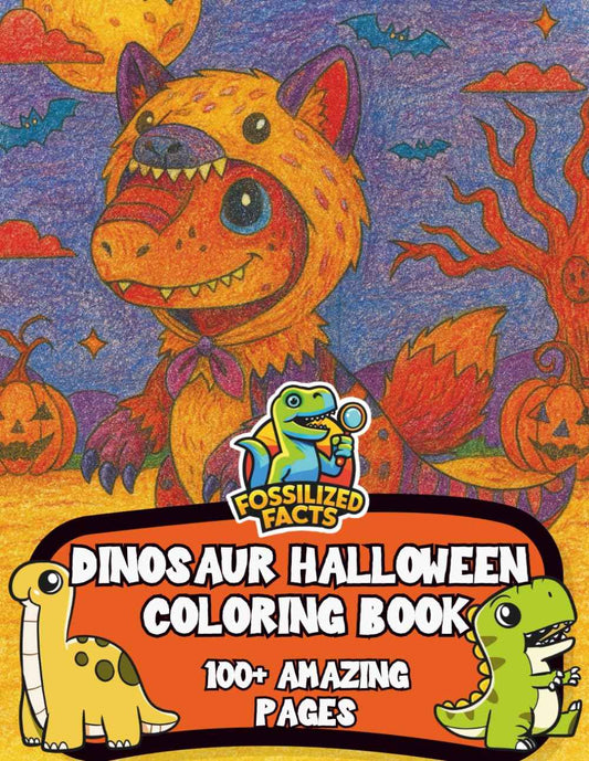100+ Dinosaur Halloween Coloring Pages for All Ages: A coloring book filled with cute dinosaurs in halloween costume trick or treating including T Rex , Stegosaurus , Spinosaurus , Velociraptors and more