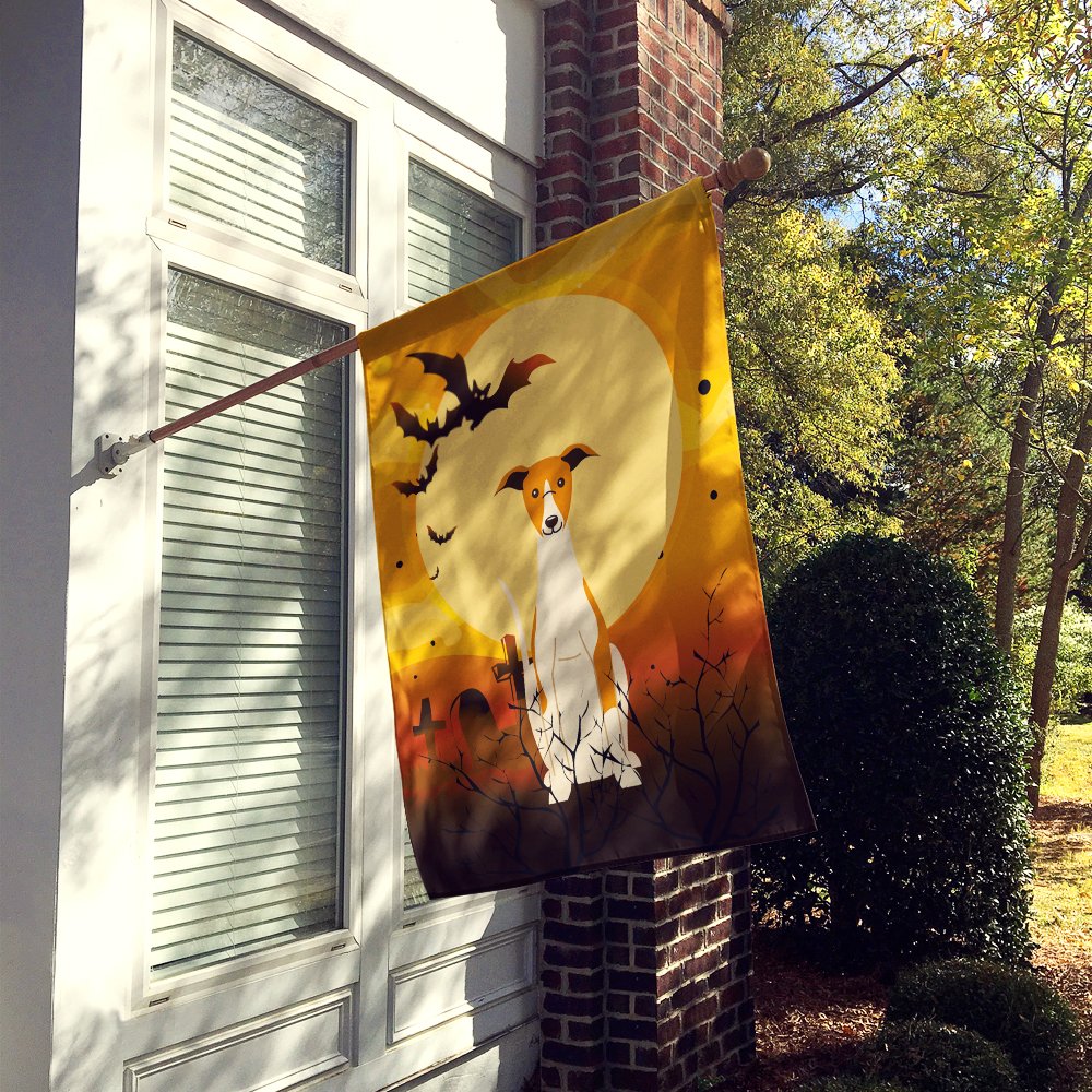 Caroline's Treasures BB4365CHF Halloween Whippet Flag Canvas House Size, Large, Multicolor