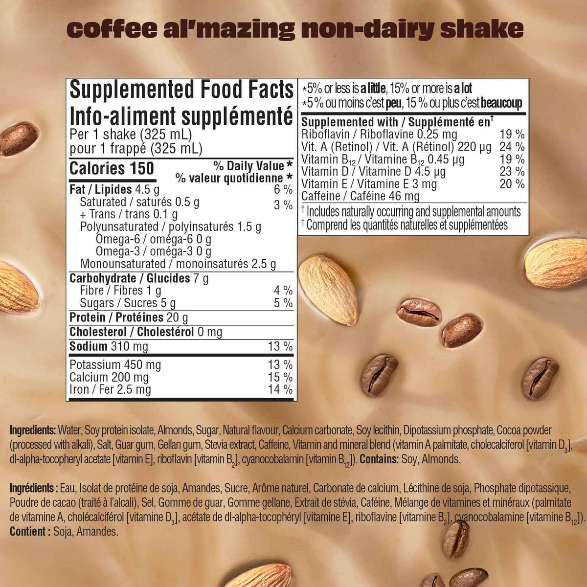 Premier Protein Al'mazing Non-Dairy Protein Shake, 20g Protein, 5g Sugar, 11 Fl oz, Coffee, 12 Count 🍁 All In One Marketplace Canada