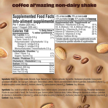 Premier Protein Al'mazing Non-Dairy Protein Shake, 20g Protein, 5g Sugar, 11 Fl oz, Coffee, 12 Count 🍁 All In One Marketplace Canada