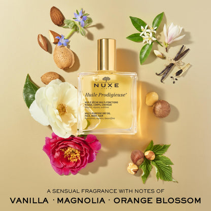 NUXE Huile Prodigieuse Multi-Purpose Dry Oil - Radiant Glow and Lightweight Hydration for Face, Body & Hair. Nourishes, Repairs and Enhances - 100mL 🍁 All In One Marketplace Canada