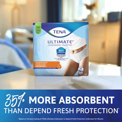 TENA Adult Incontinence, Discrete Disposable, Underwear, Comfortable Fit, Ultimate Absorption Protection, Unisex, Medium (M), 56 Count 🍁 All In One Marketplace Canada