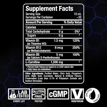 ALLMAX Nutrition Liquid L-Carnitine 1500 Miligrams, Blue Raspberry, 16 oz (473 ml) 🍁 All In One Marketplace Canada