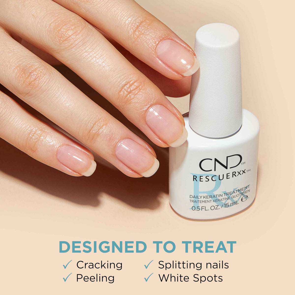 CND Vinylux RescueRXx Daily Keratin Treatment, 0.5 Fl Oz 🍁 All In One Marketplace Canada