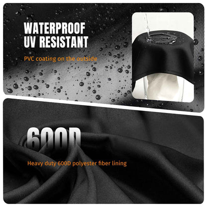 SHINESTAR Fire Pit Cover Square 32" x 32" x 24" - 600D Heavy Duty Waterproof & Windproof Outdoor Firepit Table Cover with Double Drawstrings for 28-32 Inch Square Fire Pits - Black 🍁 All In One Marketplace Canada