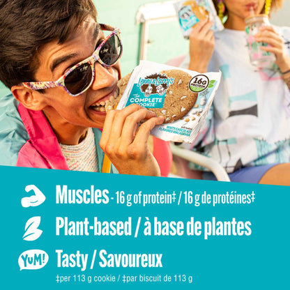 Lenny & Larry's The Complete Cookie – White Chocolate Flavored Macadamia 113g BOX OF 12 – High Protein Snack with 16g Plant Protein – Soft-Baked Low Sugar Cookies High in Fibre, Non-GMO & Vegan 🍁 All In One Marketplace Canada