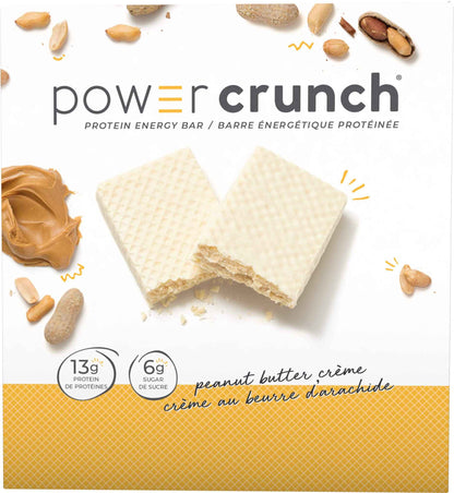 Power Crunch Protein Bars Peanut Butter Crème 12 Count – High Protein Wafer Bar, 13g Protein, Low Sugar, Cream-Filled Snack Bar 🍁 All In One Marketplace Canada