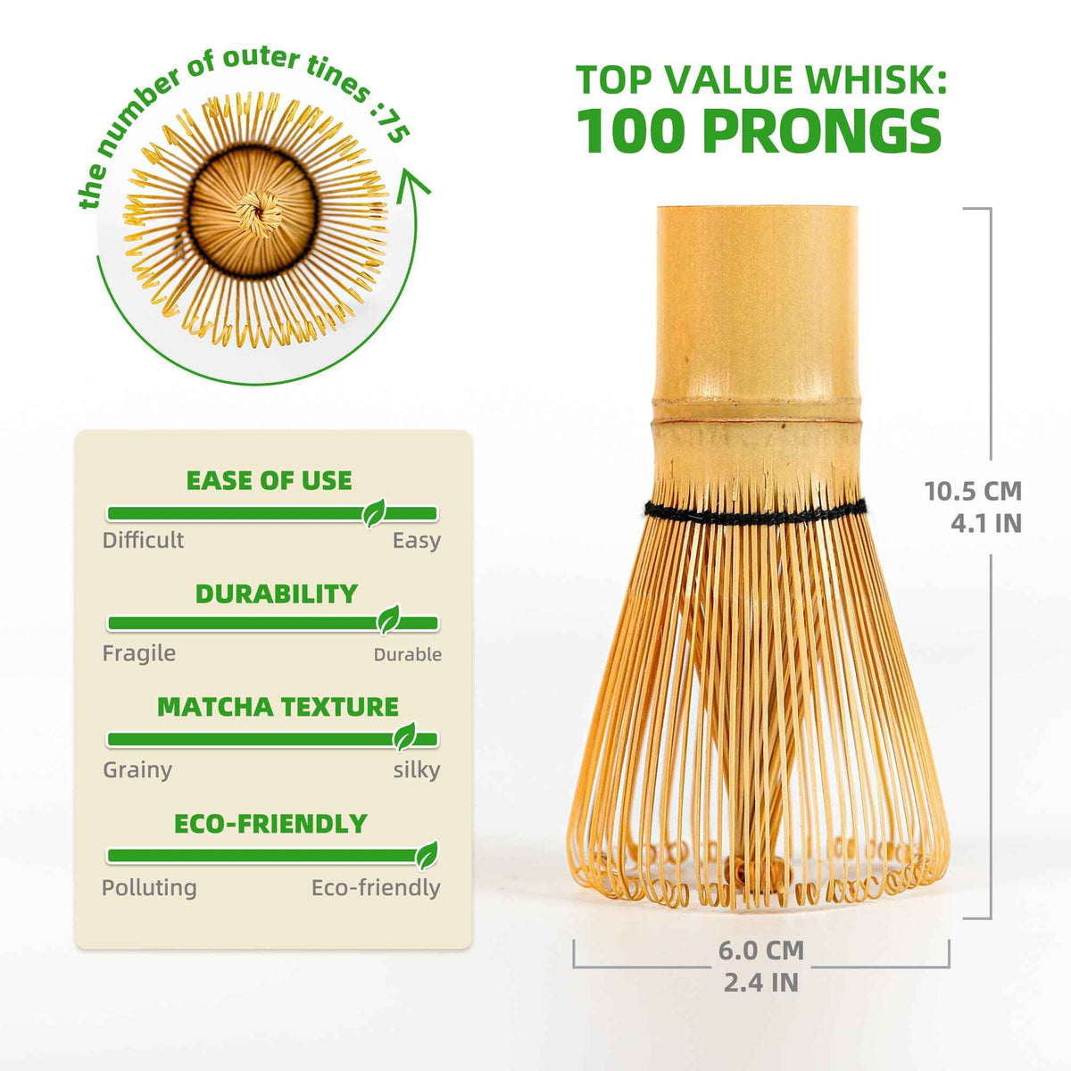 TEANAGOO MA-01 Japanese Matcha Ceremony Accessory, Matcha Whisk (Chasen), Traditional Scoop (Chashaku), Tea Spoon, Whisk Holder, The Perfect Set to Prepare a Traditional Cup of Matcha. 🍁 All In One Marketplace Canada