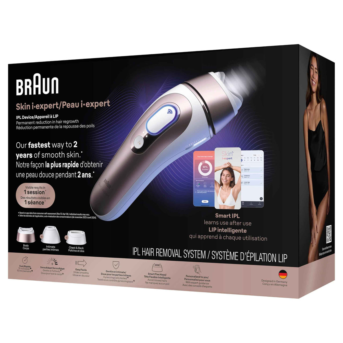Braun IPL, Laser Hair Removal for Women & Men, Skin i-Expert IPL 7, Smart At-Home Laser with Venus Razor + 3 Heads + App, PL7243 🍁 All In One Marketplace Canada