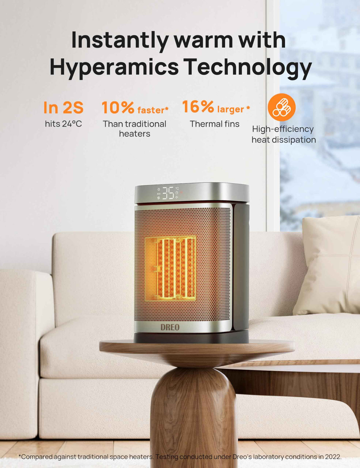 DREO Space Heaters for Indoor Use, 1500W Electric Heater for Bedroom Home Office, Safe PTC Ceramic Heater with Thermostat, Portable Heaters with Remote, 70°Oscillation, 12H Timer, 5 Modes 🍁 All In One Marketplace Canada