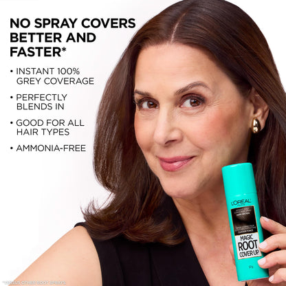 L'Oréal Paris Magic Root Cover Up Root Touch Up, Dark Brown Hair Dye, Root Touch Up Spray for Thinning Hair, Temporary Hair Dye, Grey Coverage, Pack of 2 🍁 All In One Marketplace Canada