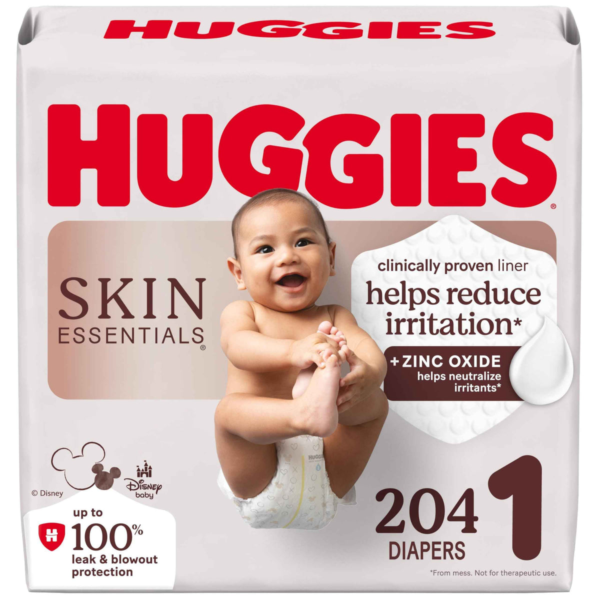 Huggies Size 1 Diapers, Skin Essentials Baby Diapers, Size 1 (8-14 lbs), 204 Count (3 Packs of 68), Packaging May Vary 🍁 All In One Marketplace Canada