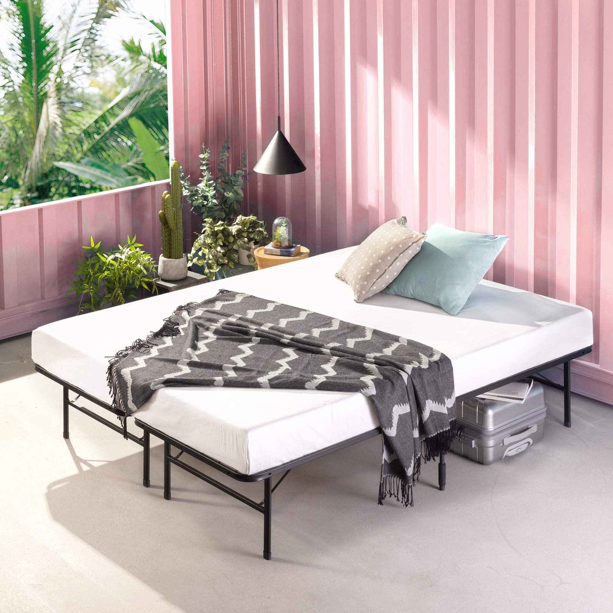 ZINUS SmartBase Tool-Free Assembly Mattress Foundation / 14 Inch Metal Platform Bed Frame/No Box Spring Needed/Sturdy Steel Frame/Underbed Storage, Full,Black 🍁 All In One Marketplace Canada