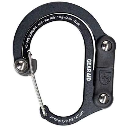 GEAR AID HEROCLIP Carabiner Gear Clip and Hook (Medium) for Camping, Backpack, and Garage Organization, Stealth Black 🍁 All In One Marketplace Canada