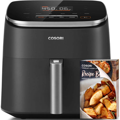 Cosori Air Fryer 6QT 9-in-1 TurboBlaze, 90°– 450°F, Precise Heating for Even Results, Air Fry, Roast, Bake, Broil, Dry, Frozen, Proof, Reheat, Keep Warm, 130+ Recipes, Dishwasher Safe, Dark Gray 🍁 All In One Marketplace Canada