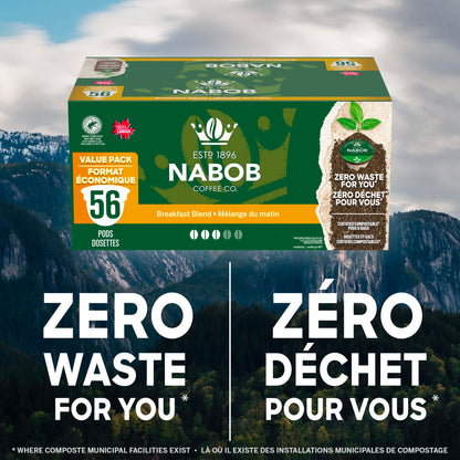 Nabob Breakfast Blend 100% Compostable Pods, 56 Pods 🍁 All In One Marketplace Canada