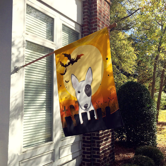 Caroline's Treasures BB1767CHF Halloween Bull Terrier House Flag Large Porch Sleeve Pole Decorative Outside Yard Banner Artwork Wall Hanging, Polyester, House Size, Multicolor